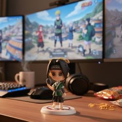 Naruto "Haku" Chibi-style 3" Anime Figure W/Stand Land of Waves Arc Ice Release Ability. This is a Haku collectible figure from the anime series Narut