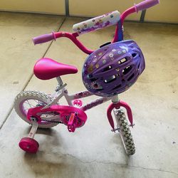 12 Inch Bike With Training Wheels, With Helmet