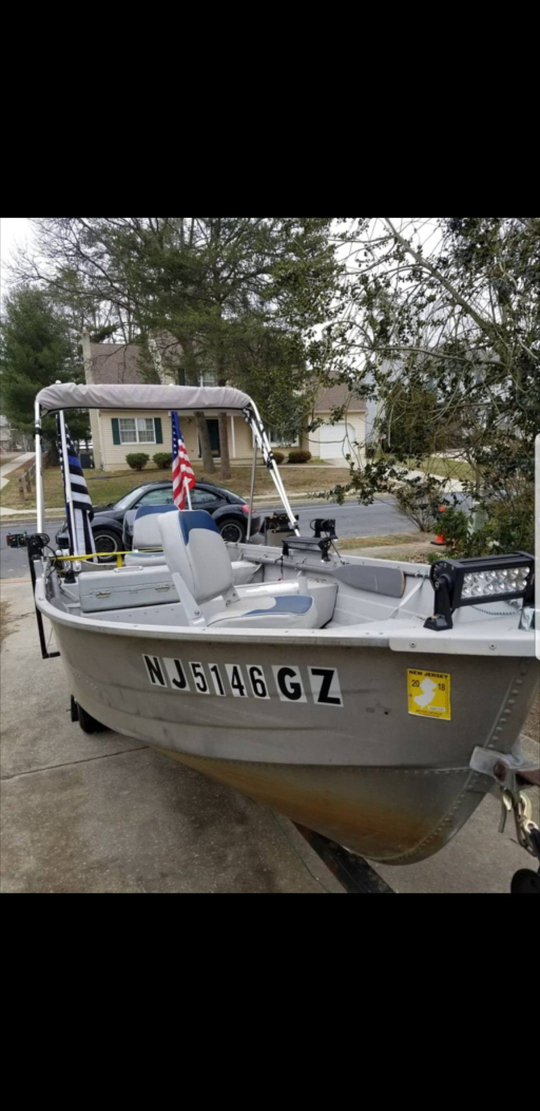 14' aluminum boat. Titles for both boat and trailer. Whole package everything you need. Deal of the summer. Getting new boat.