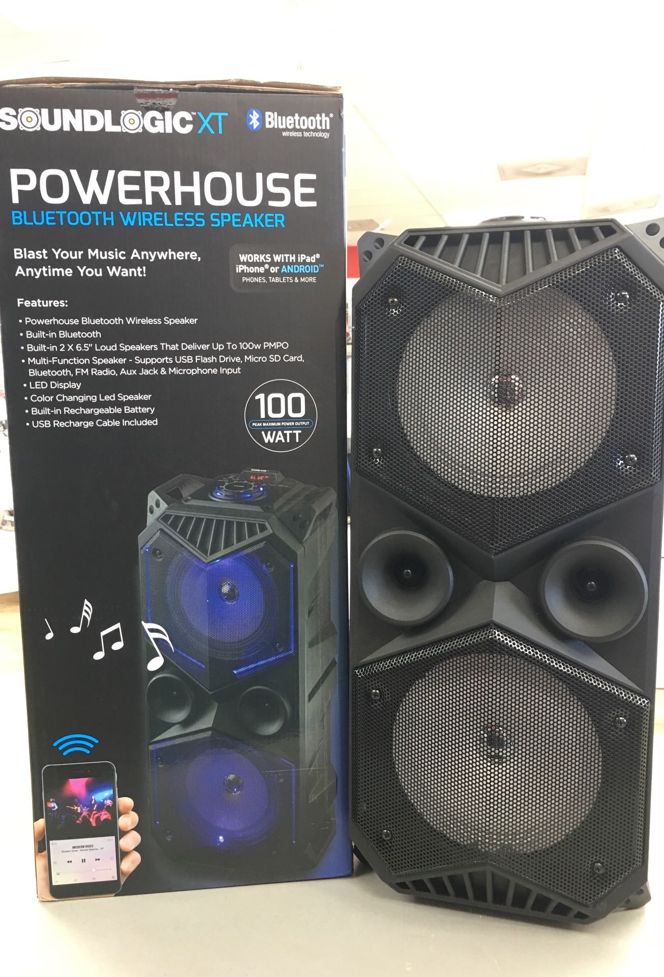 Soundlogic xt hotsell powerhouse bluetooth speaker