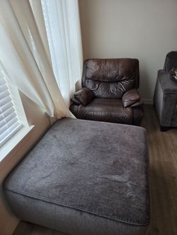Ottoman + reclinable chair