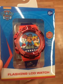 NWT paw patrol flashing LCD watch