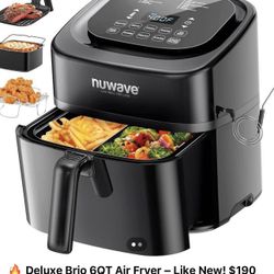 🔥 Deluxe Brio 6QT Air Fryer – Like New! $190 Value, Asking $75 (Works Great!)