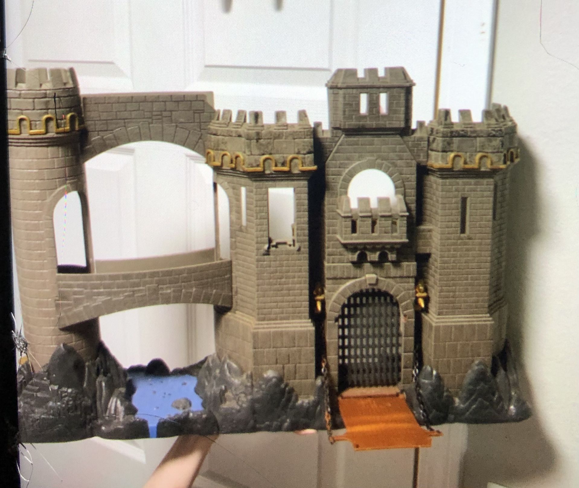 Medival huge castle play set Movable Bridge And Gates