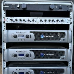 Power Conditioner, 2/3 Way Stereo, & Amps, & Gator Case