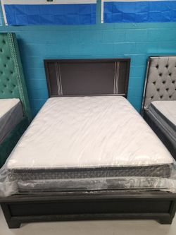 Queen Bed Frame With Mattress Set 