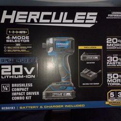 Hercules  20V Brushless Impact Driver Kit
