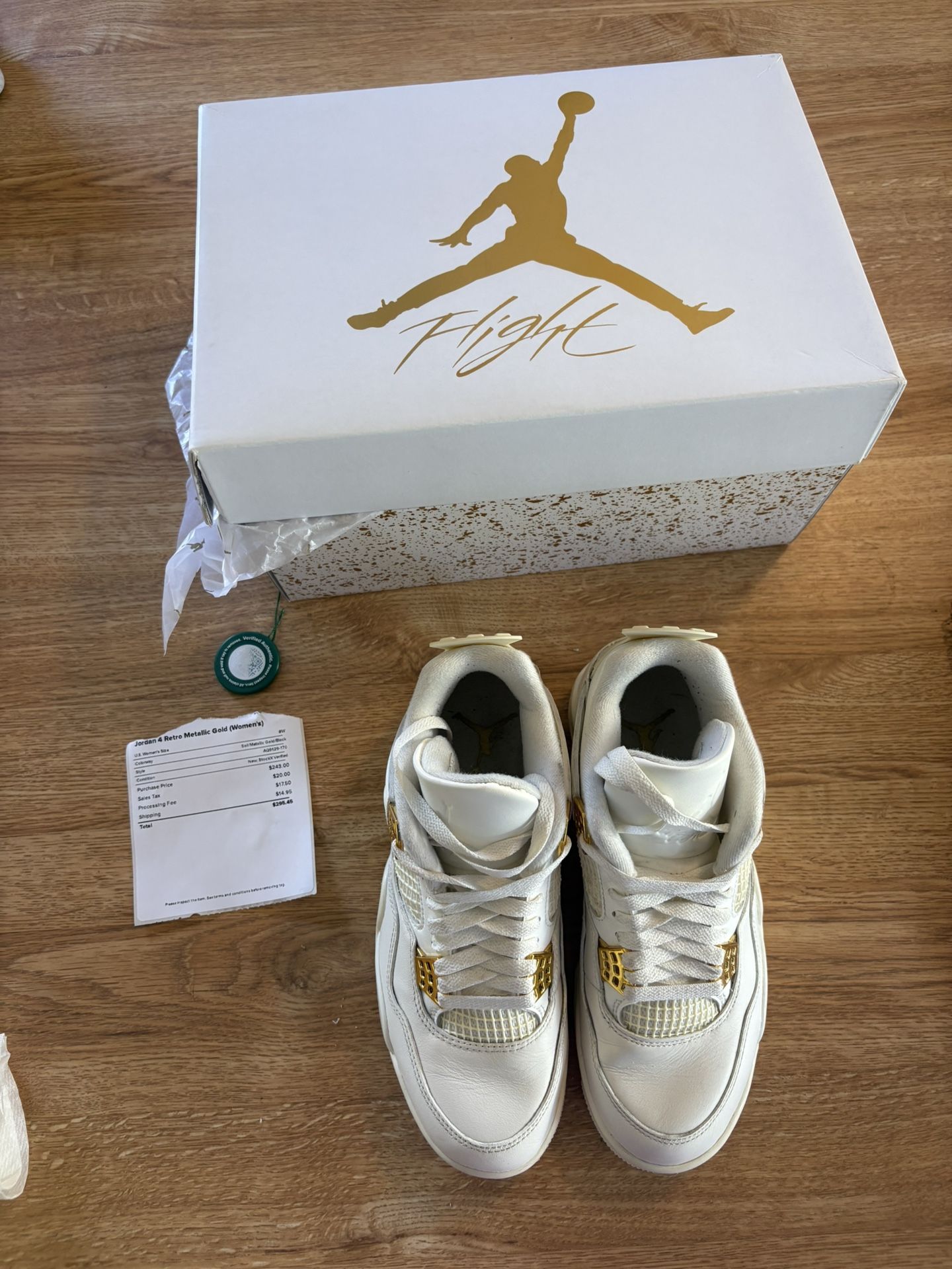 Jordan 4 Retro Metallic Gold (Women’s)