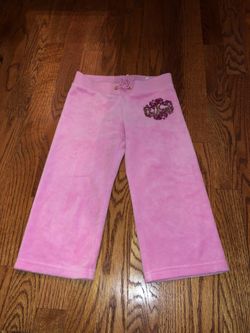 Juicy Couture Girls velour pant size xsmall size 4