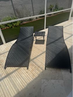 Patio Lounge Chair Outdoor Set of 2 pieces