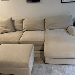 L Shape Couch & Ottoman 