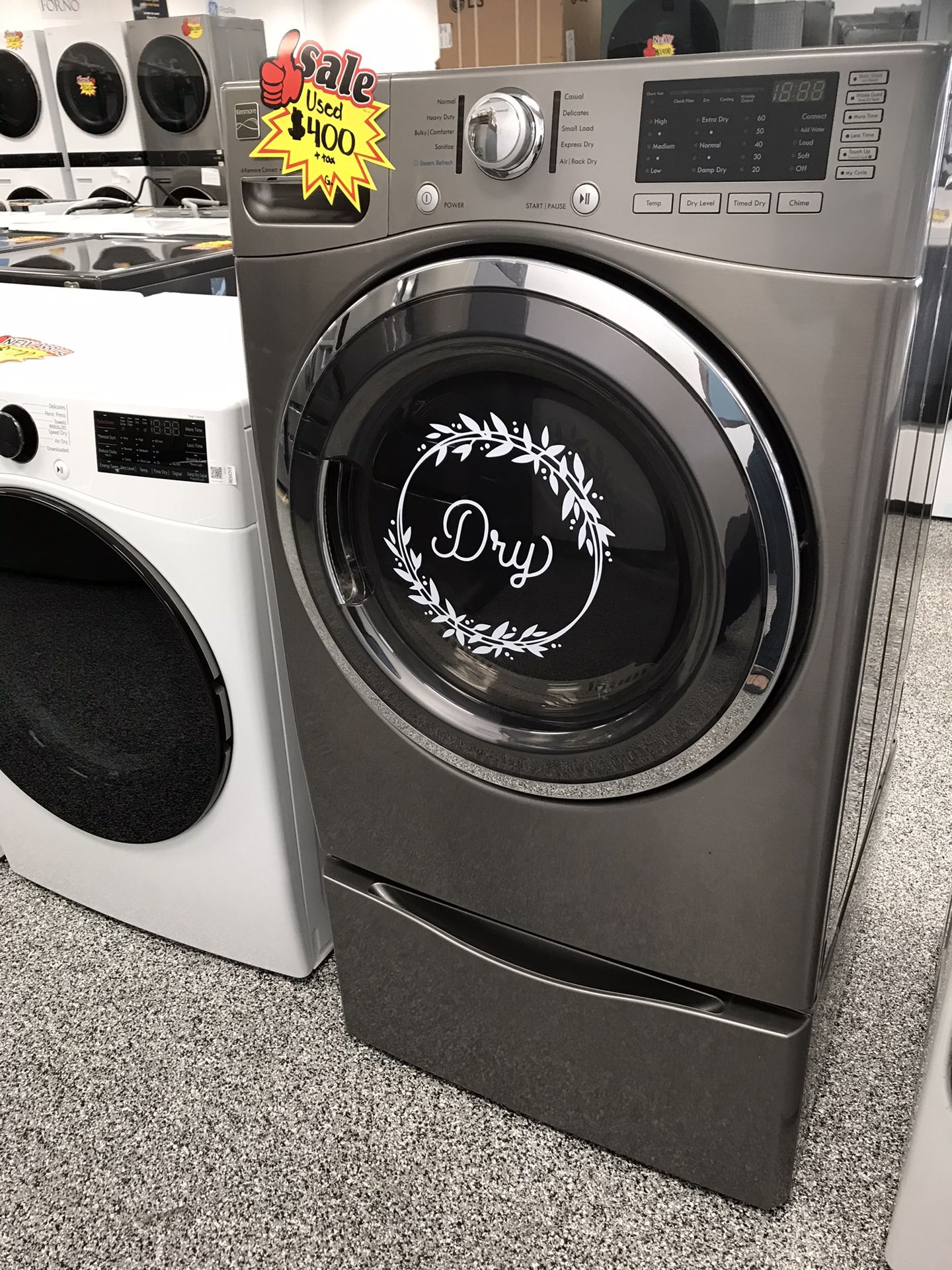 USED Kenmore Gas Dryer W/ Pedestal