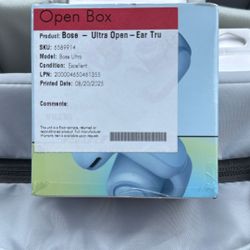 Open box Bose Ultra Open Ear 
