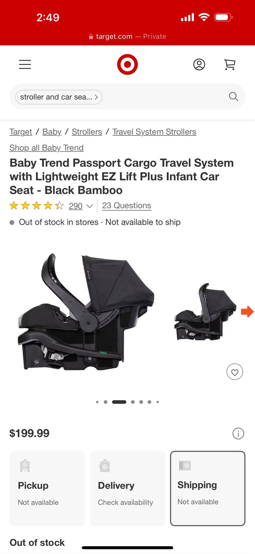 Infant CarSeat with Base