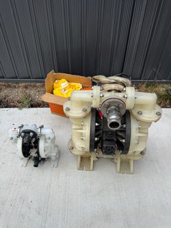 Two  vevor & Sandpiper s1fb3p1ppus000 Transfer Pump With Hoses Fittings Adapters