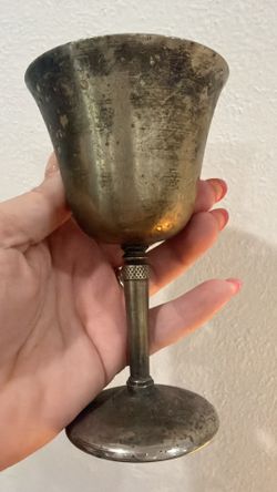 Vintage silver plated cup goblet needs cleaning