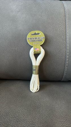 New 16 Foot White Parachute 550 Cord