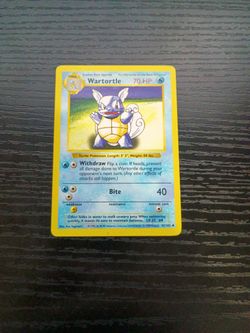 Pokemon Wartortle Base Set Shadowless 42/102
