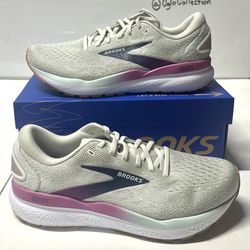 Brooks Ghost 16 Women's Sneakers Mesh White Grey Estate Blue (Sizes In Description)