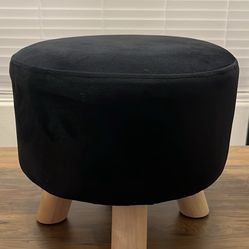 Black Velvet Foot Stool - New!