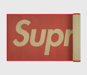 Supreme Woven Straw Red Mat SS20 Brand New $150