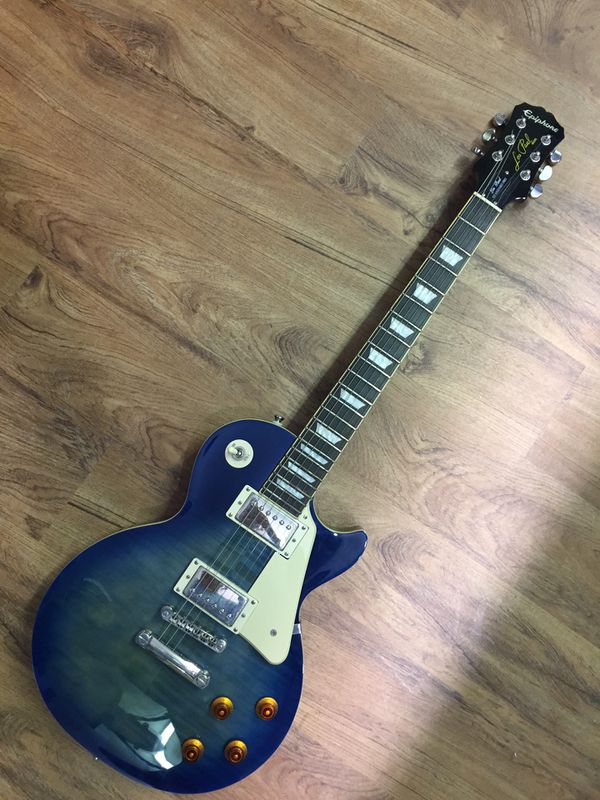 Epiphone Les Paul Standard Plus Top Pro Electric Guitar Translucent Blue For Sale In West Warwick Ri Offerup