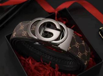 Men’s Genuine Leather Belt – Automatic Metal Buckle Luxury Designer Strap