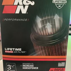 K & N  3 1/2” Bride Cold Air Intake Filter