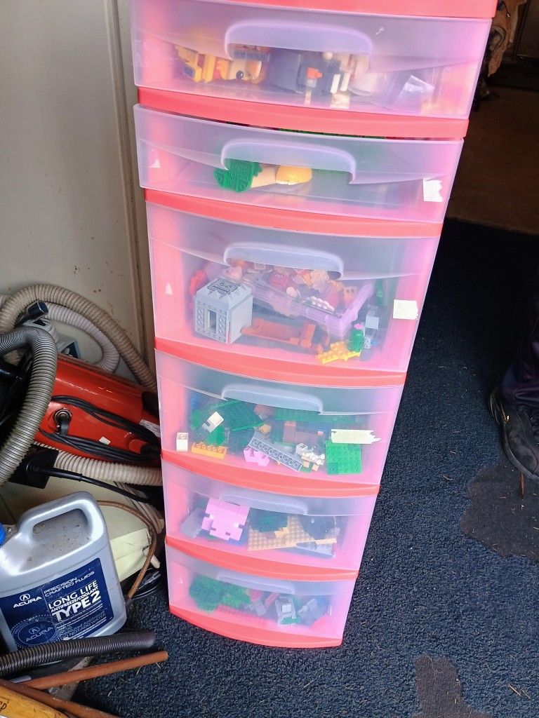 Plastic Dresser Full Of Legos