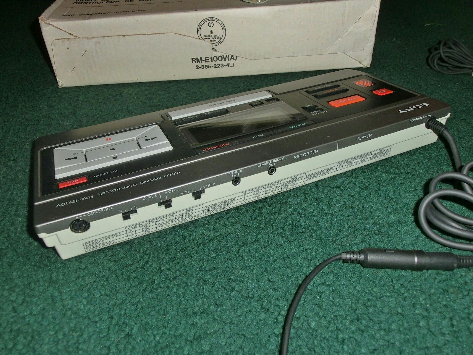 SONY Editor RME100V Analog Video Editing Controller Camcorder Betamax