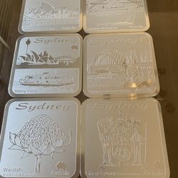 New Set Of Six Drink Coasters, By Riga.