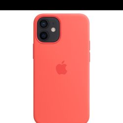 Genuine OEM Apple iPhone 12 Mini/13 mini Silicone Case orange