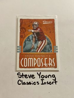 Steve Young San Francisco 49ers Hall of Fame QB Classics Short Print Insert Card.