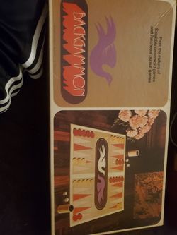Vintage backgammon board game