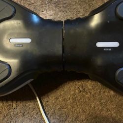 Black hoverboard with silver accents