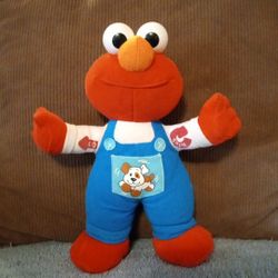 VTG 1997 TYCO PRESCHOOL 11" Talking Elmo Plush Toy in WORKING CONDITION 