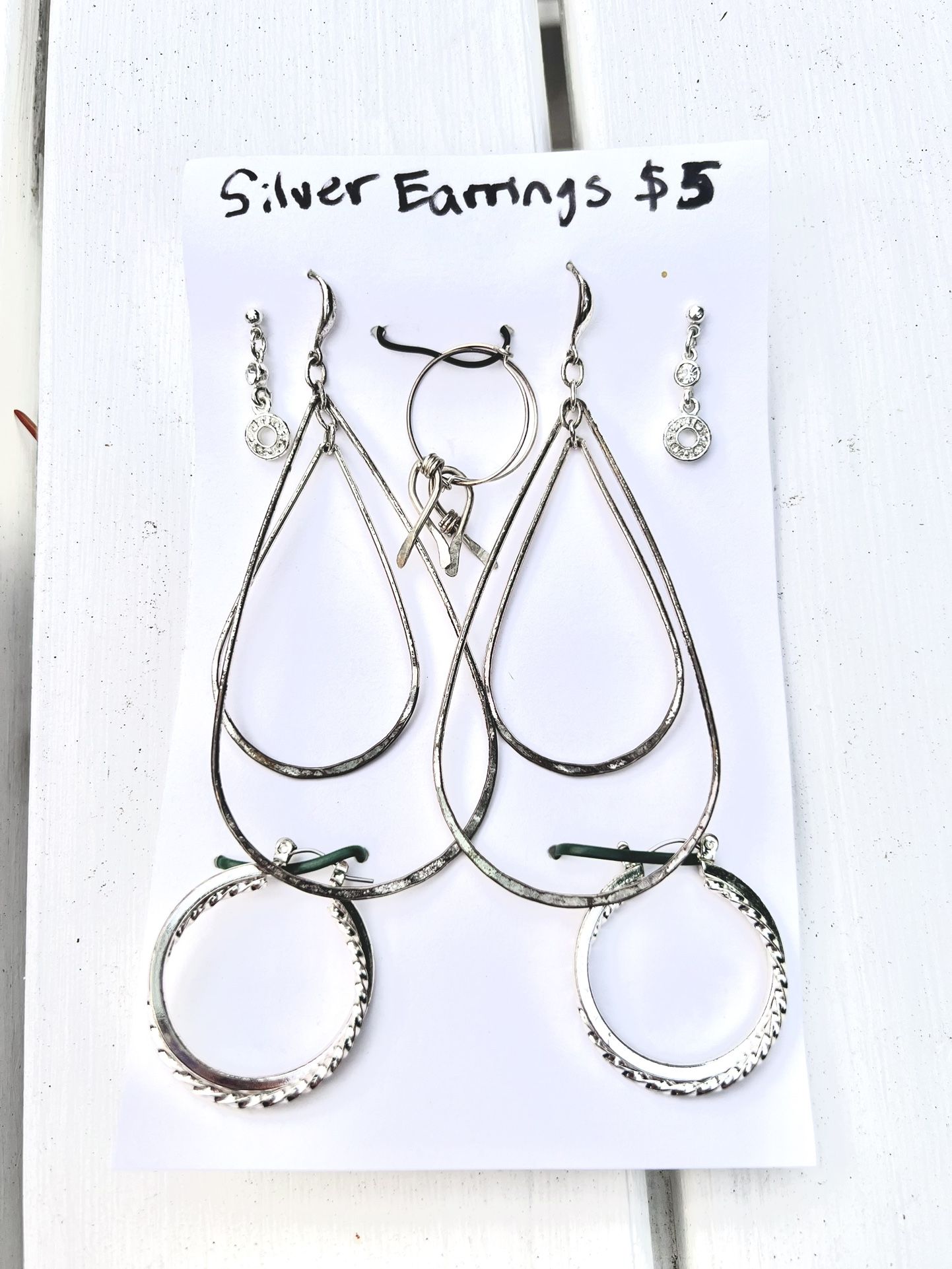 Silver Earrings Lot