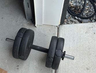 Adjustable Dumbbell – 4 x 5.5 LB Weight Plates