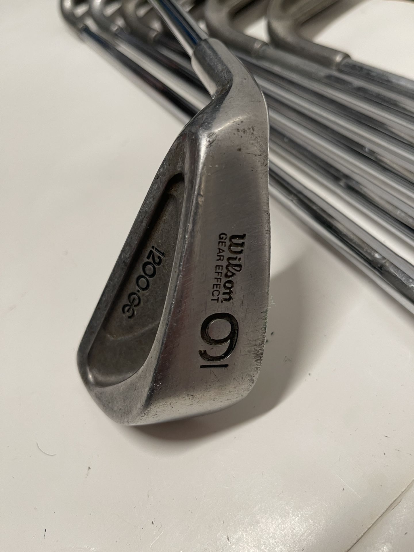 (7) Wilson 1200 GE Gear Effect Radius Sole Irons Set 3-9 (missing 1&2) Steel Shaft LH