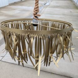 Brass Chandelier With Brass Leaves