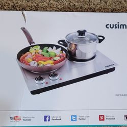 Cusimax infrared Cooker hot plate double burners new