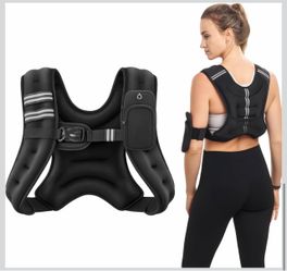Black Weighted Workout Vest