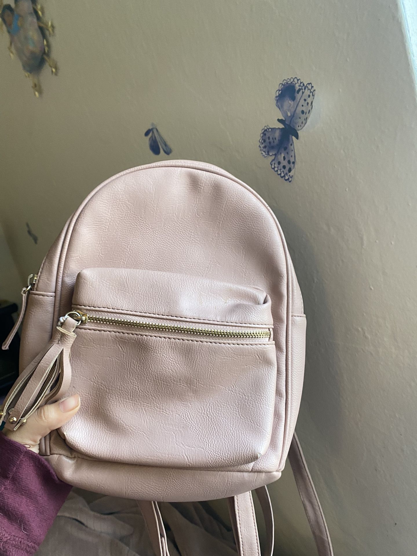 pink mini backpack