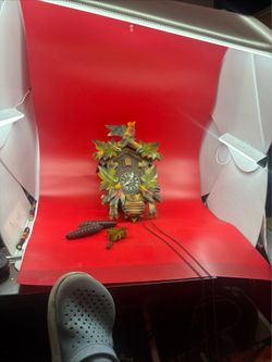 Vintage Black Forest Strike Swiss Cuckoo Clock Moving Feeding Birds As Is Parts