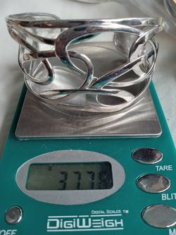 Cuff Bracelet sterling silver read description please
