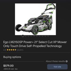 Ego LM2150SP Power+ 21" Select Cut XP Mower 