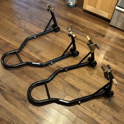 Motorcycle Stands Black And Gold (New)