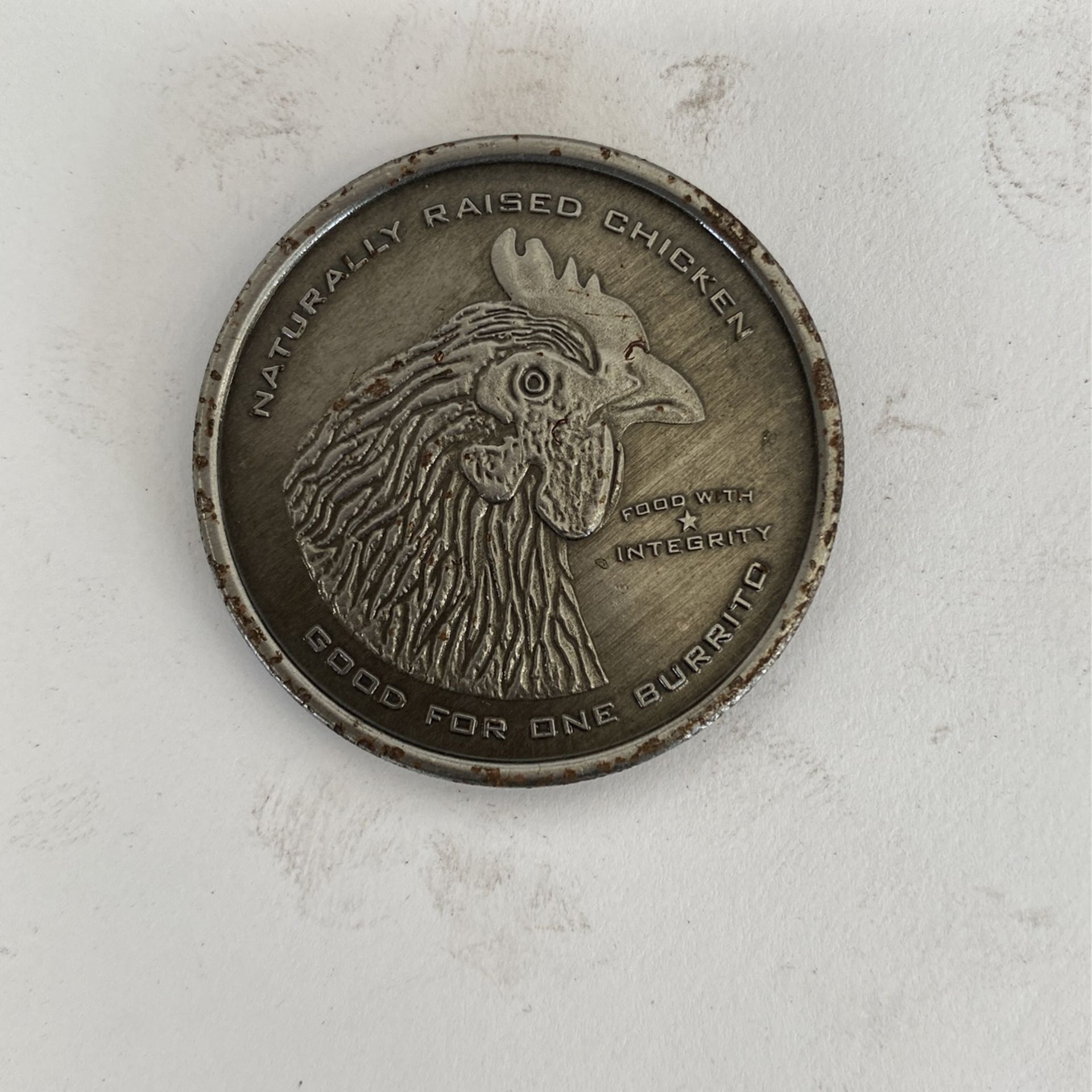 2007 Chipotle Mexican Grill Burrito Coin