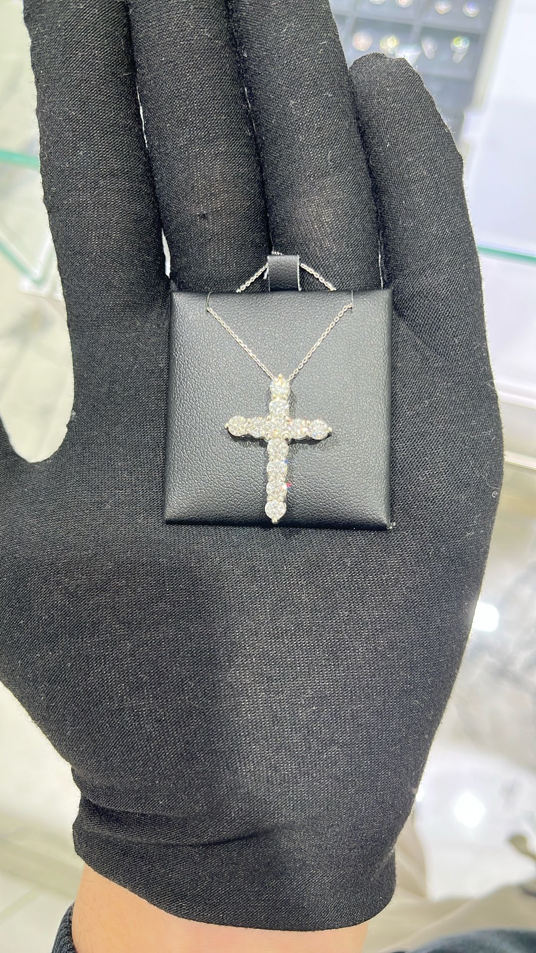 white gold cross