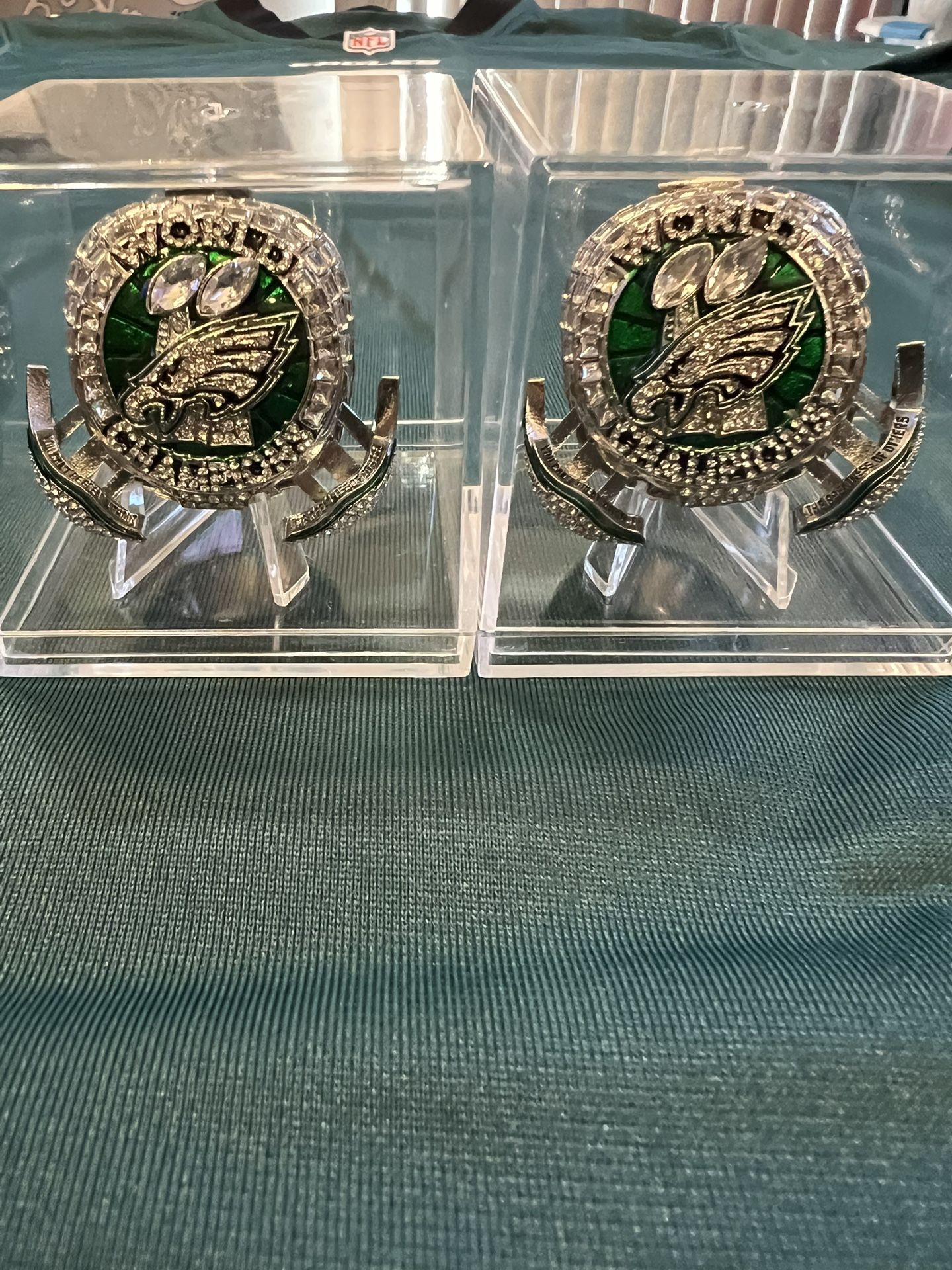 Eagles 2025 Super Bowl rings with pop out wings